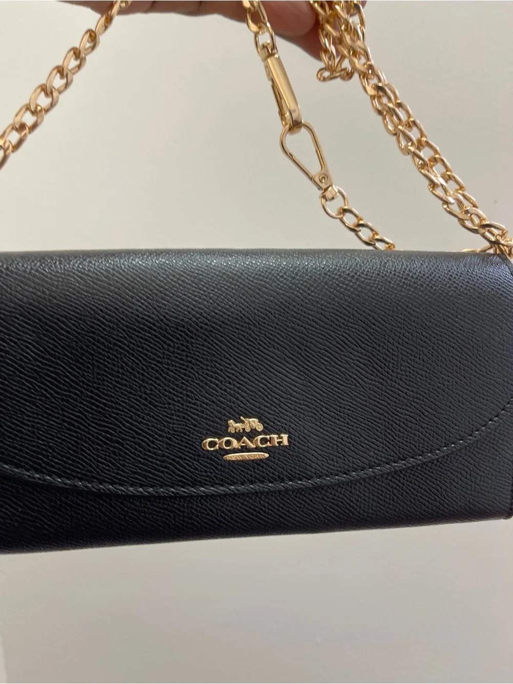Coach Crossgrain Women’s Leather Slim Envelope Wallet Black NWOT
